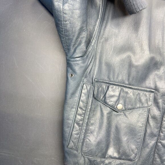 Vintage GFC Trading Company Men’s Leather Jacket Size Small - Picture 3 of 8